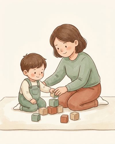 Watercolor illustration placeholder for myth 1: a stack of number flashcards