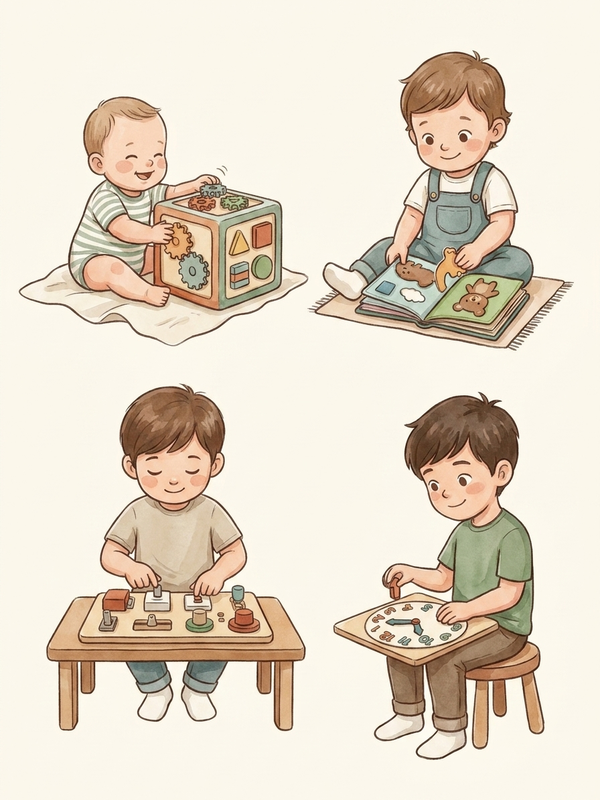 Watercolor illustration of smooth-edged child-safe materials