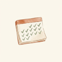 Watercolor illustration representing a calendar of daily handwriting practice over 14 weeks