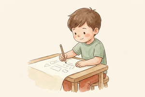 Watercolor illustration teaser for Pencil Control Activity Sheets guide