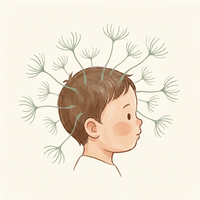 Watercolor illustration representing rapid neural connection growth in early childhood