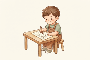 Watercolor illustration teaser for Preschool Handwriting Practice guide