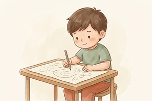 Watercolor illustration teaser for Pencil Control Activity Sheets guide