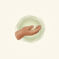 Watercolor illustration of a preschooler practicing fine motor activity