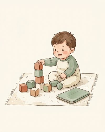 Watercolor illustration placeholder for myth 2: tablet app compared to physical pencil work
