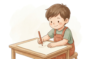 Watercolor illustration teaser for Pencil Control Activity Sheets guide