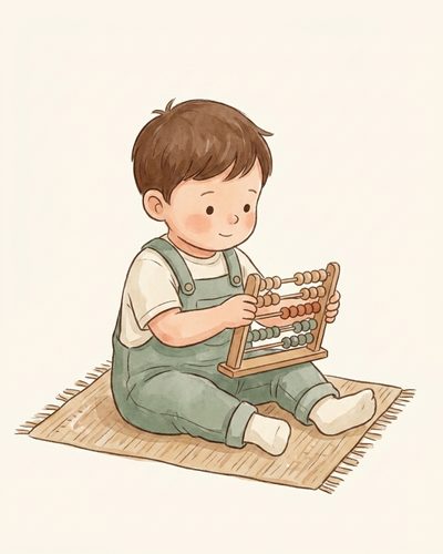 Watercolor illustration placeholder for myth 2: pushing number teaching too early