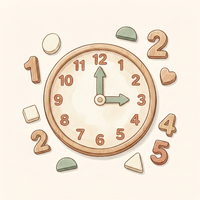 Watercolor illustration of a short daily number-play session